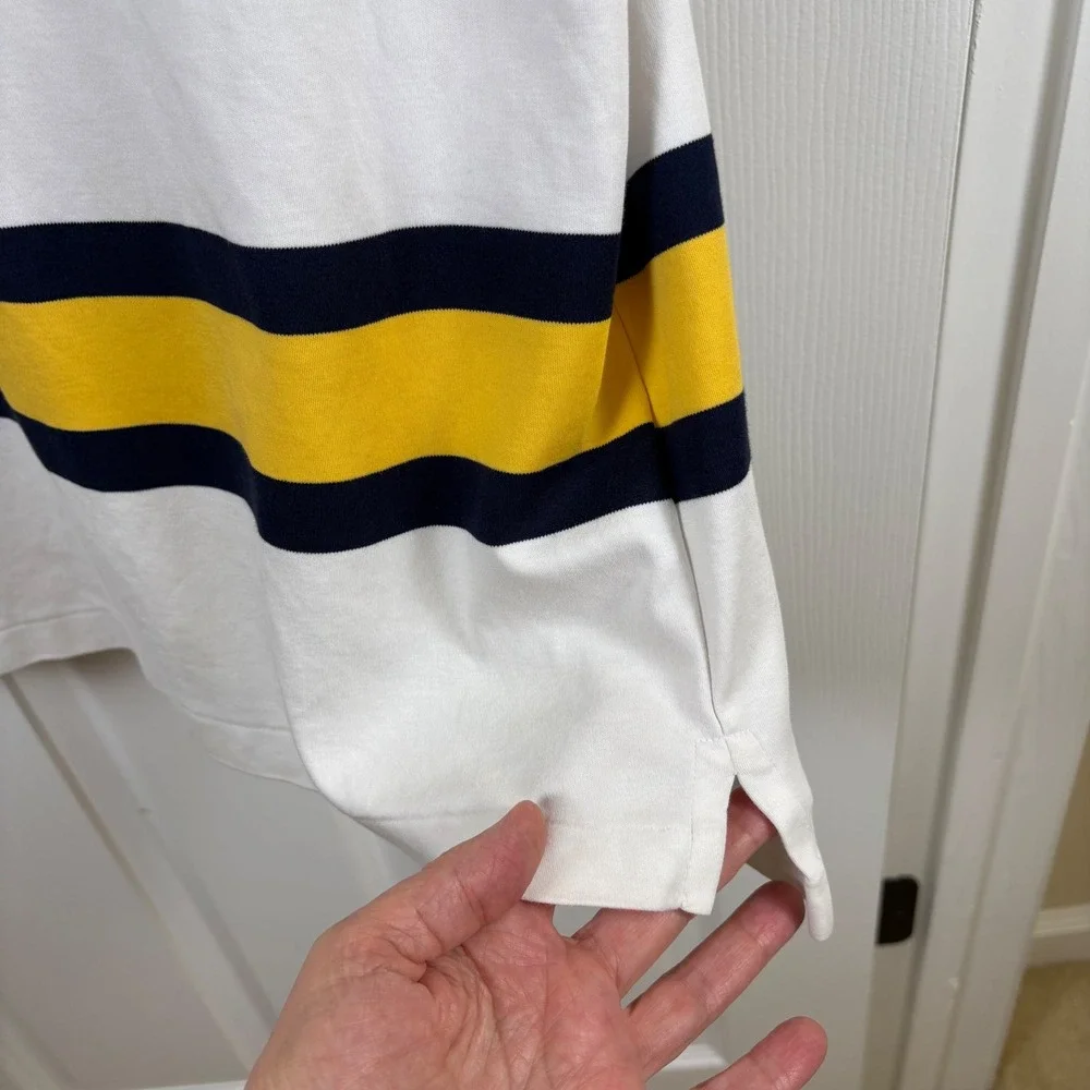 Polo Ralph Lauren Polo Shirt Men's XXL White Red Striped USA Americana Sporty
